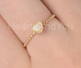 0.3ct Round Cut Moissanite Minimalist Cluster Women Ring 14k Yellow Gold Plated