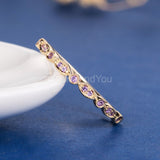 0.3ct Round Cut Simulated Amethyst Half Eternity Wed Band 14k Yellow Gold Plated