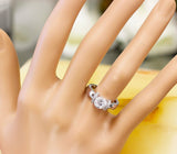 Propose Prong Set Wedding Engagement Ring 2ct Round Diamond 14k White Gold Over