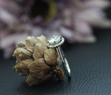 2ct Round Cut VVS1D Diamond Engagement Ring 18k White Gold Finish Halo Solitaire