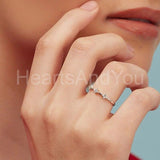 0.5ct Round Cut Moissanite Floral Petite Wedding Band 14k White Gold Plated