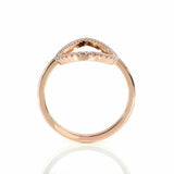 2.5ct Round Cut Diamond Oval Hollow Design Engagement Ring 14K Rose Gold Finish