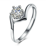 0.5ct Round Cut Diamond Engagement Ring 14k WhiteGold Finish Solitaire for Women