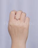 1ct Round Cut Simulated Morganite Milgrain Engagement Ring 14k Rose Gold Plated