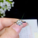 Fancy Solitaire Women Engagement Ring 1ct Round Cut Diamond 14k WhiteGold Finish