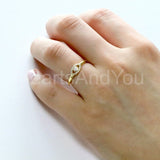 0.2ct Round Cut Moissanite Evil Eye Women Engagement Ring 14k White Gold Plated