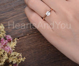 0.5ct Cushion Simulated Diamond Solitaire Engagement Ring 14k Rose Gold Plated
