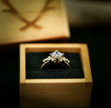 2ct Princess Cut Diamond Engagement Ring 14k YellowGold Finish Solitaire Women