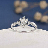 1.7ct Round Cut Diamond Engagement Ring 14k White Gold Finish Unique Infinity