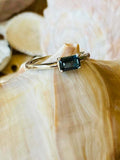 1.25ct Cushion Cut London Blue Topaz Solitaire Women Ring 14k White Gold Finish
