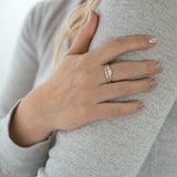 1.5ct Baguette Cut Diamond Art Deco Iced Engagement Ring 14k Yellow Gold Finish