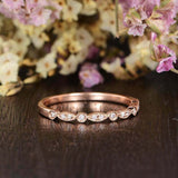 Half Eternity Wedding Band 0.75ct Round Cut VVS1D Diamond 14k Rose Gold Finish