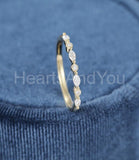 0.5ct Marquise Simulated Diamond Half Eternity Wed Band 14k Yellow Gold Plated