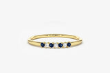 0.4ct Round Cut Sapphire Diamond Minimalist Engagement Ring 14k Yellow Gold Over