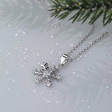 0.5ct Round Diamond Solitaire Snowflake Pendant 14k White Gold Finish NO CHAIN