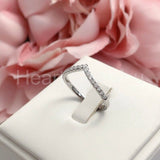 0.45ct Round Cut Moissanite Curved Women Wedding Band 14k White Gold Plated