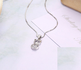 0.7ct Round Cut VVS1D Diamond Pendant Cat Design 14k White Gold Finish NO CHAIN