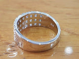 1.6ct Round Cut Diamond Half Eternity Wedding Ring Band 14k White Gold Finish