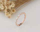1ct Marquise Cut Diamond Wedding Band Single Prong Eternity 14k Rose Gold Finish