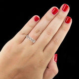 2Ct Round Cut Diamond Milgrain Eternity Wedding Band Women 18K White Gold Finish