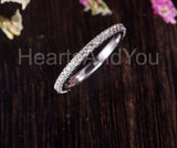 0.5ct Round Cut Moissanite 3/4 Eternity Women Wedding Band 14k White Gold Plated