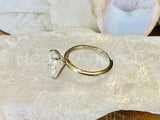 2.2ct Cushion Simulated Diamond Solitaire Engagement Ring 14k White Gold Plated