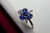 2.3ct Engagement Ring Oval Cut Sapphire Stylish Partywear 14k White Gold Finish