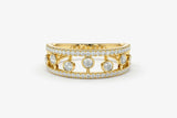 2.6ct Round Cut Diamond Split Stylish Wedding Ring Band 14k Yellow Gold Finish
