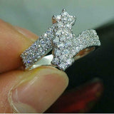 2.3ct Round Cut Diamond Engagement Ring 14k White Gold Finish Unique Solitaire