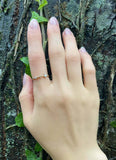 0.5ct Engagement Ring Round Cut Diamond Crescent Star Petite 14k YellowGold Over