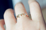 0.1ct Round Cut Moissanite Cat Design Engagement Ring 14k Yellow Gold Plated