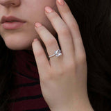 1.2ct Engagement Ring Princess Cut Diamond Accents Solitaire 14k White Gold Over