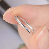 0.2ct Round Cut VVS1 Diamond Wedding Band Fancy Minimalist 14k White Gold Finish