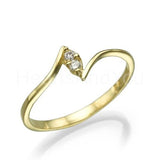 0.15ct Round Cut Moissanite Swirl Twist Engagement Ring 14k White Gold Plated