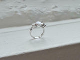 Trilogy Solitaire Engagement Ring 1.5ct Round Cut Diamond 14k White Gold Finish
