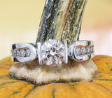 Propose Wedding Engagement Ring 2.5ct Round Cut Diamond 14k White Gold Finish