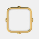 0.4ct Round Cut Diamond Unique Square Engagement Ring 14k Yellow Gold Finish