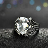 2.5ct Pear Cut Diamond Engagement Ring 14k White Gold Over Unique Antique Design