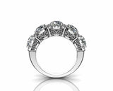 2.9ct Round Cut Diamond Wedding Band Halo Vintage Filigree 14k White Gold Finish