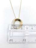 0.2ct Round Cut Moissanite Swirl Circle Pendant 14k Yellow Gold Plated NO CHAIN