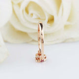 1ct Round Cut Pink Ruby Engagement Ring Heart Shape Cluster 14k Yellow Gold Over