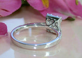 4Ct Baguette Cut Diamond Stylish Square Engagement Ring 14K White Gold Finish