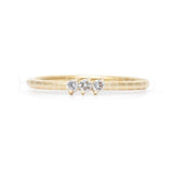 0.15ct Round Cut Moissanite Minimalist Engagement Ring 14K Yellow Gold Plated