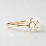 2.2ct Oval Simulated Diamond Anniversary Engagement Ring 14k Yellow Gold Plated