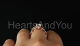 1ct Oval Cut Simulated Morganite Infinity Engagement Ring 14k Rose Gold Plated