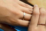 0.1ct Wedding Band Round Cut Blue Sapphire Anniversary 14k Rose Gold Finish