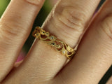 0.2ct Round Cut Diamond Milgrain Filigree Wedding Ring Band 14k Yellow Gold Over