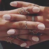 0.2ct Round Cut Diamond Engagement Ring 14k Rose Gold Finish Constellation Midi