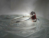 2.2ct Oval Cut Red Garnet 6 Prong Solitaire Engagement Ring 14k WhiteGold Finish