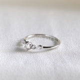 0.5ct Round Cut Moissanite Swirl Minimalist Engagement Ring 14k WhiteGold Plated